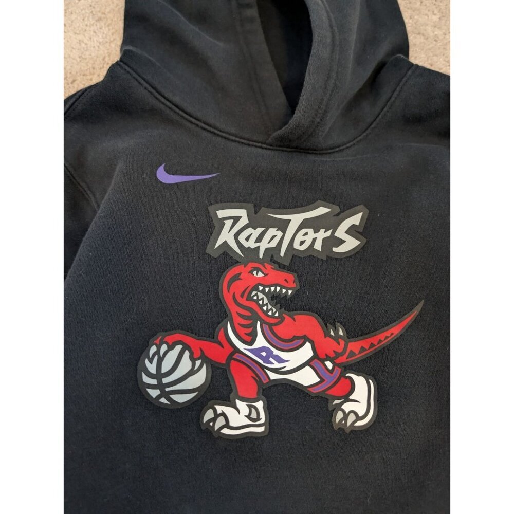 Kids Nike NBA Toronto Raptors Black Hoody Hoodie Pullover Sweater M Basketball - Picture 3 of 9